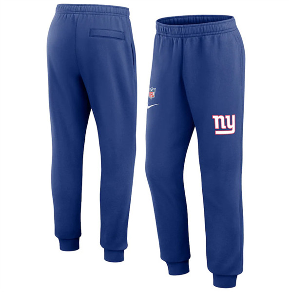 Men's New York Giants Blue Chop Block Fleece Sweatpants